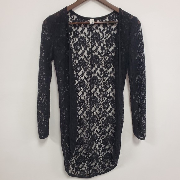 zeagoo Tops - Zeagoo Women Lace Fairy Grunge Open Front Top Size XS Black Gothic Dark Romantic